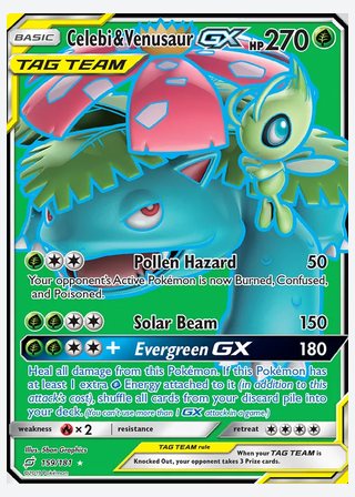 Celebi & Venusaur GX — catalogusbeeld