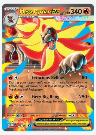 Mega Pyroar ex — catalogusbeeld