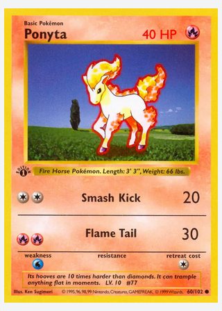 Ponyta — catalogusbeeld