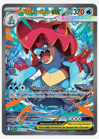 Mega Feraligatr ex — catalogusbeeld