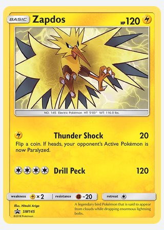 Zapdos — catalogusbeeld