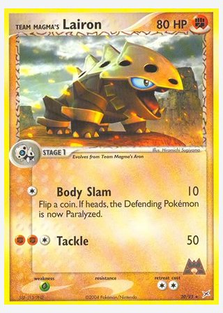 Team Magma's Lairon — catalogusbeeld