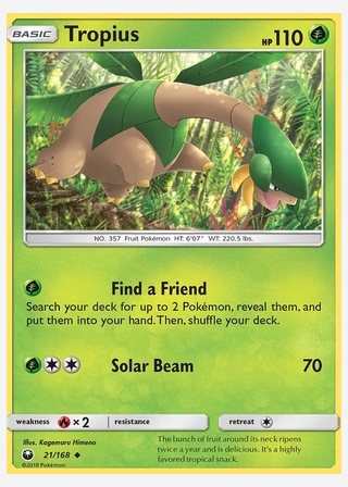 Tropius — catalogusbeeld