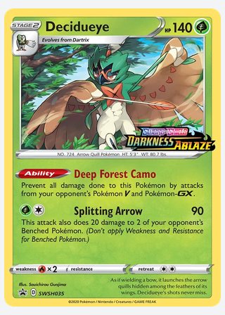 Decidueye — catalogusbeeld