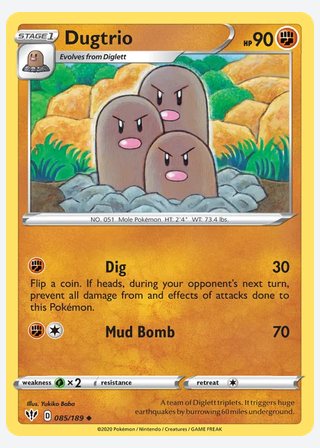 Dugtrio — catalogusbeeld