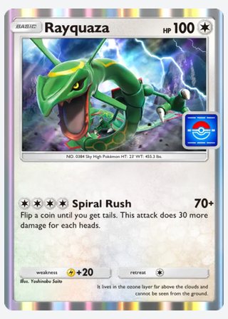 Rayquaza — catalogusbeeld