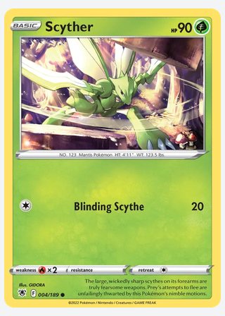 Scyther — catalogusbeeld