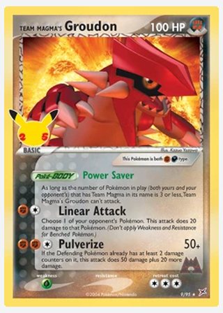 Team Magma's Groudon — catalogusbeeld