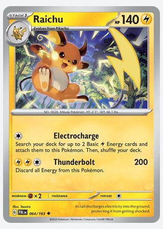Raichu — catalogusbeeld