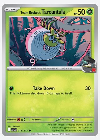 Team Rocket's Tarountula — catalogusbeeld