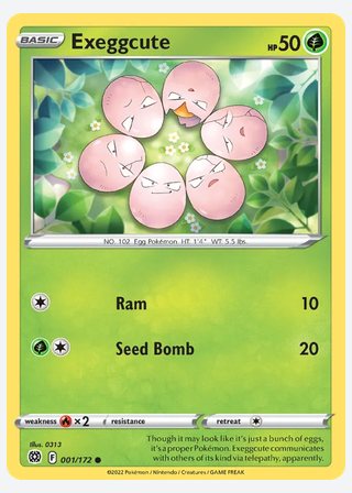 Exeggcute — catalogusbeeld