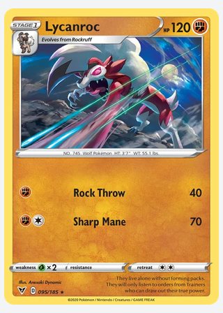 Lycanroc — catalogusbeeld