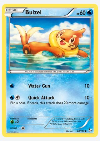 Buizel — catalogusbeeld