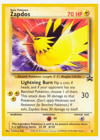 Zapdos — catalogusbeeld