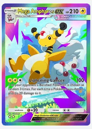 Mega Ampharos ex — catalogusbeeld