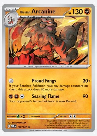 Hisuian Arcanine — catalogusbeeld