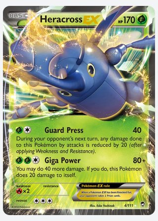 Heracross EX — catalogusbeeld