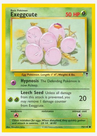 Exeggcute — catalogusbeeld