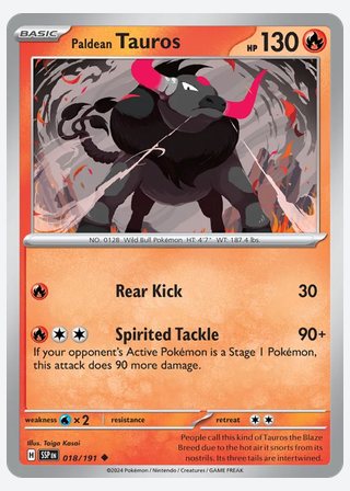 Paldean Tauros — catalogusbeeld