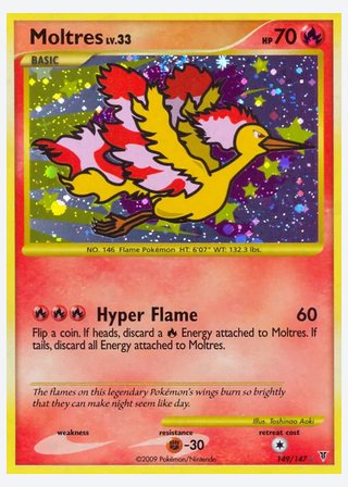 Moltres — catalogusbeeld