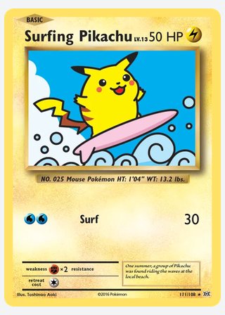 Surfing Pikachu — catalogusbeeld