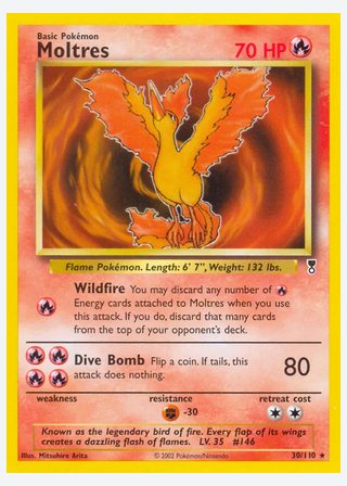 Moltres — catalogusbeeld