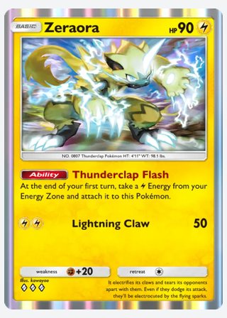 Zeraora — catalogusbeeld