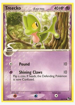 Treecko δ — catalogusbeeld
