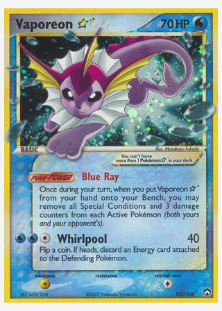 Vaporeon ☆ — catalogusbeeld