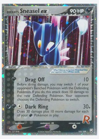 Rocket's Sneasel ex — catalogusbeeld
