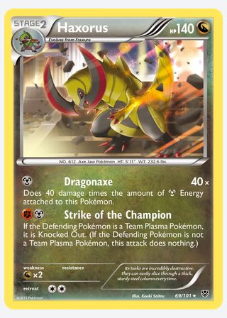 Haxorus — catalogusbeeld