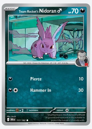 Team Rocket's Nidoran♂ — catalogusbeeld