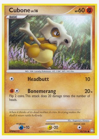 Cubone — catalogusbeeld
