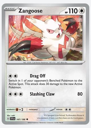 Zangoose — catalogusbeeld