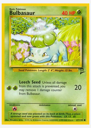 Bulbasaur — catalogusbeeld