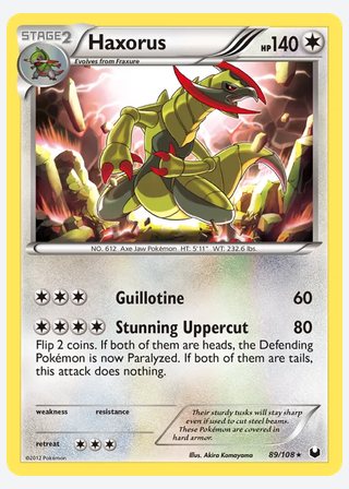 Haxorus — catalogusbeeld