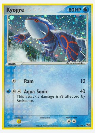 Kyogre — catalogusbeeld