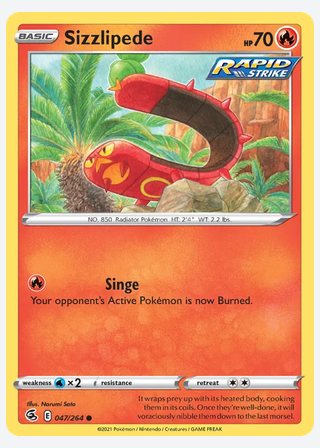 Sizzlipede — catalogusbeeld