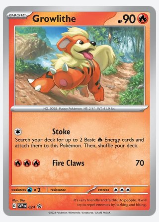 Growlithe — catalogusbeeld
