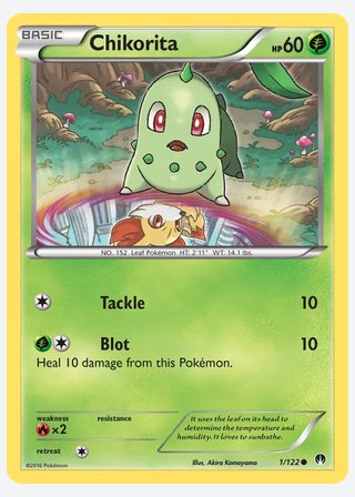 Chikorita — catalogusbeeld