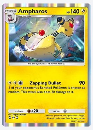 Ampharos — catalogusbeeld