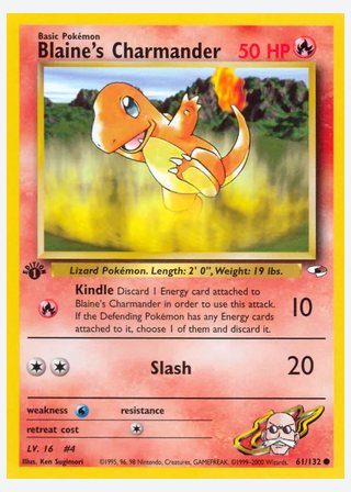 Blaine's Charmander — catalogusbeeld