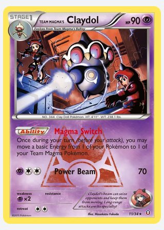 Team Magma's Claydol — catalogusbeeld