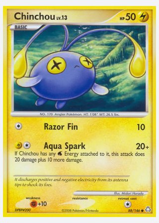 Chinchou — catalogusbeeld