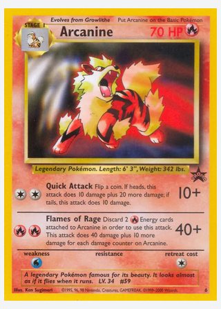 Arcanine — catalogusbeeld