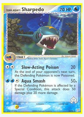 Team Aqua's Sharpedo — catalogusbeeld