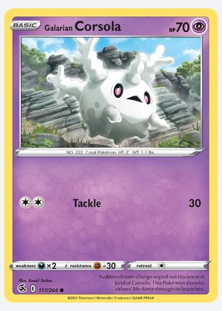 Galarian Corsola — catalogusbeeld