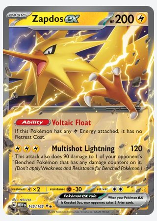 Zapdos ex — catalogusbeeld