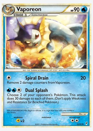 Vaporeon — catalogusbeeld