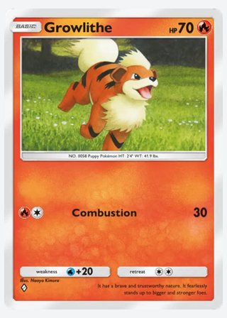 Growlithe — catalogusbeeld